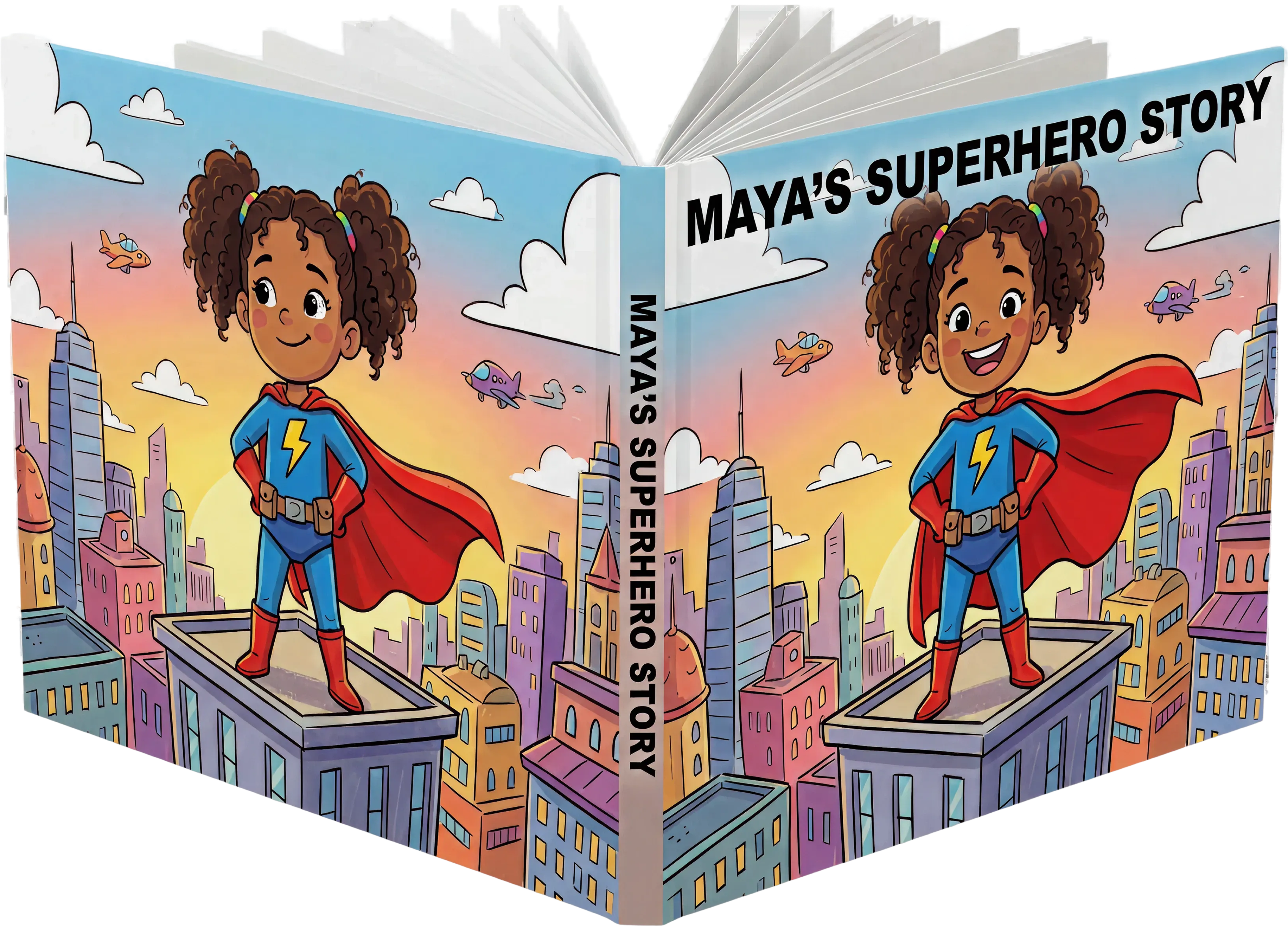 Maya's Superhero Story - Personalized storybook example